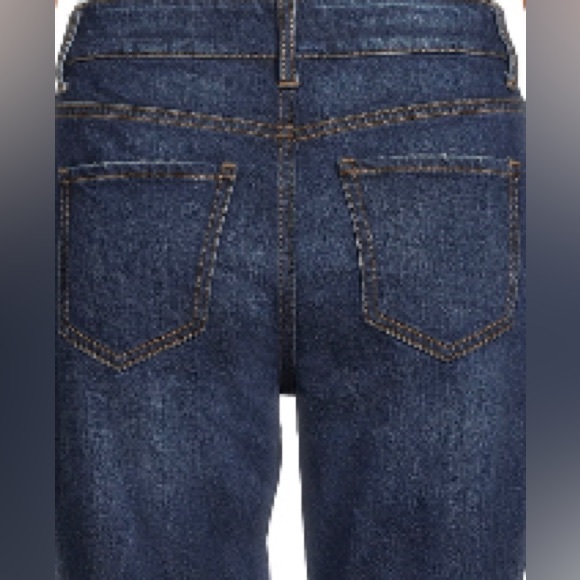 Time and Tru Women's Straight Crop Jeans - Raw Edge Bottoms - Picture 4 of 6